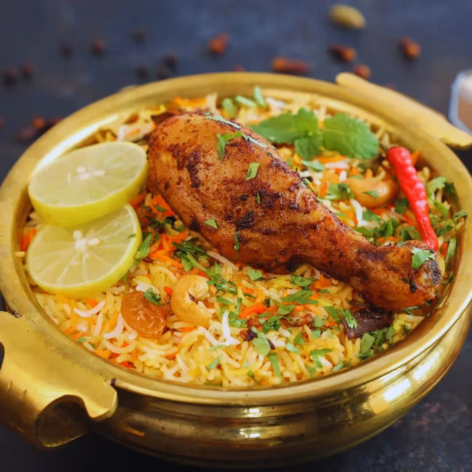 Famous dum biryani in Hyderabad